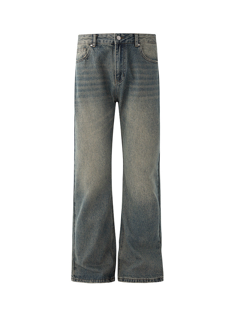 No.250188 High Street Vintage Distressed Straight-Leg Jeans