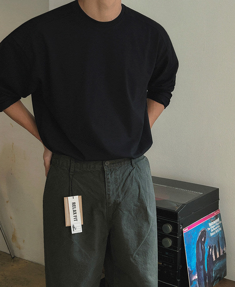 No.T250025 Simple Base Shirt Commuting Versatile Top