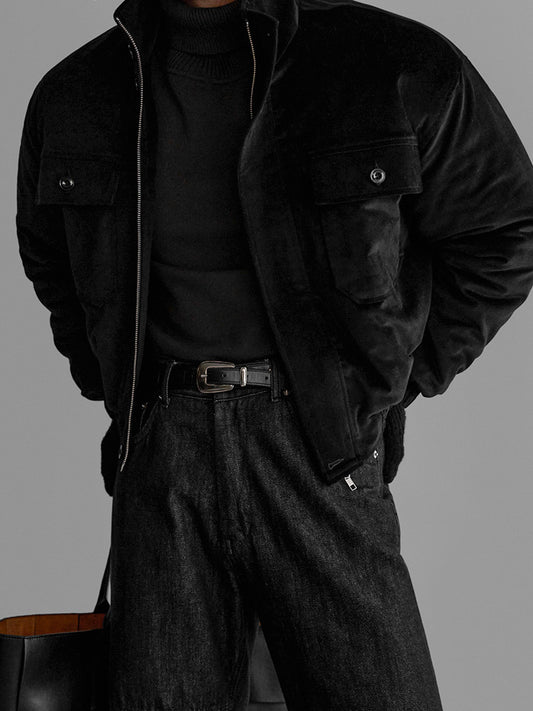 No.80508 Retro Style Stand Collar Warm Thickened Cotton Jacket