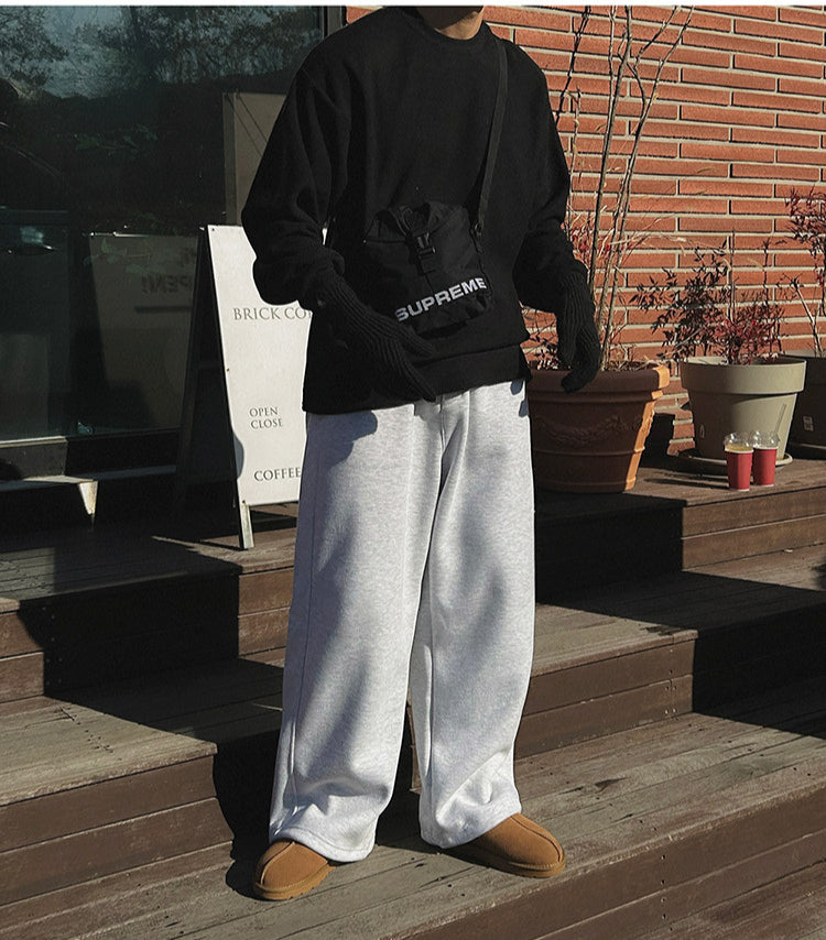 No.250179 Simple Style Solid Color Round Neck Pullover Knitted Base Shirt