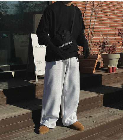 No.250179 Simple Style Solid Color Round Neck Pullover Knitted Base Shirt