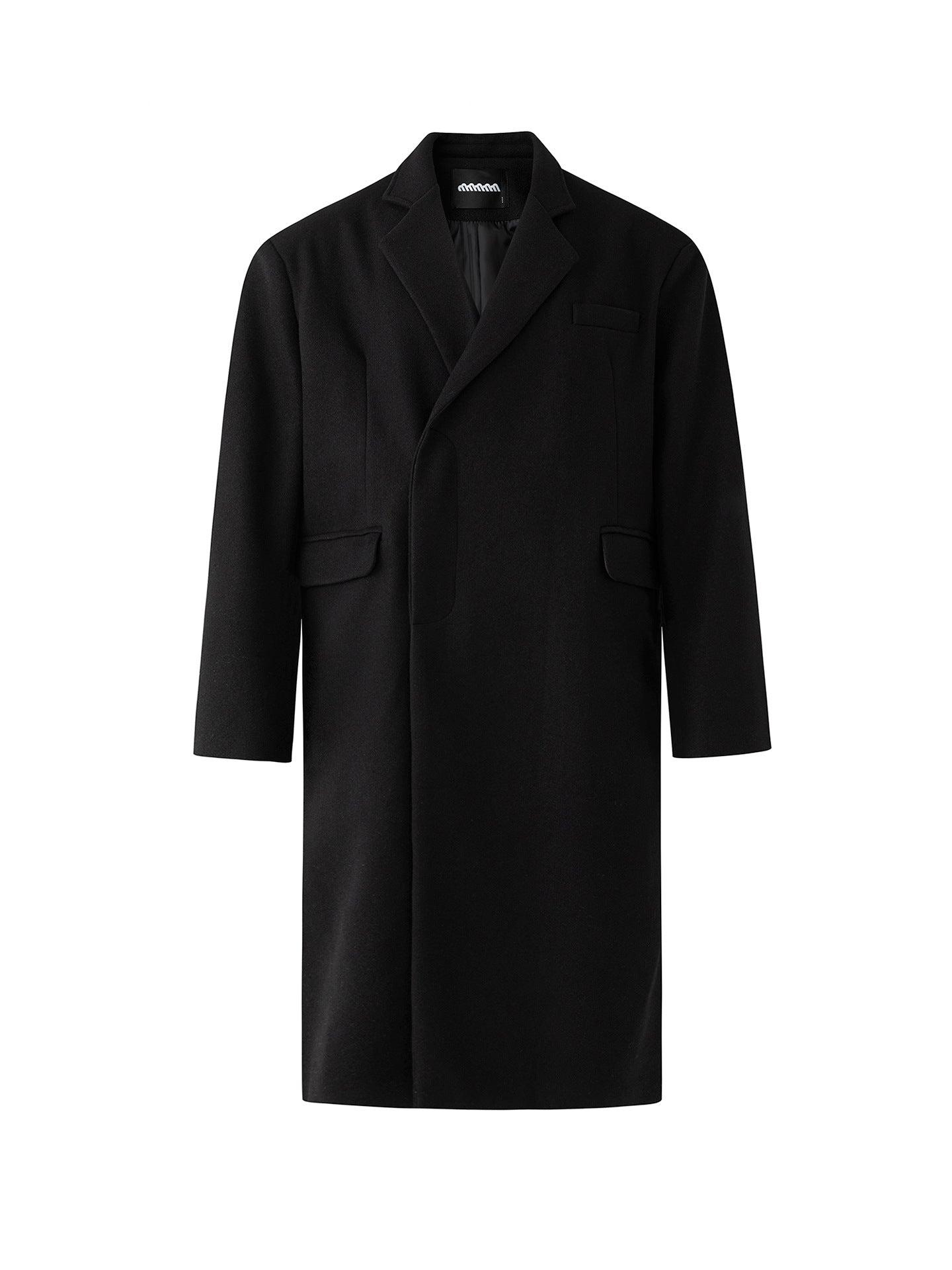 No.80502 Korean Style Lightly Mature H-Shaped Suit Collar Woolen Coat Outerwear