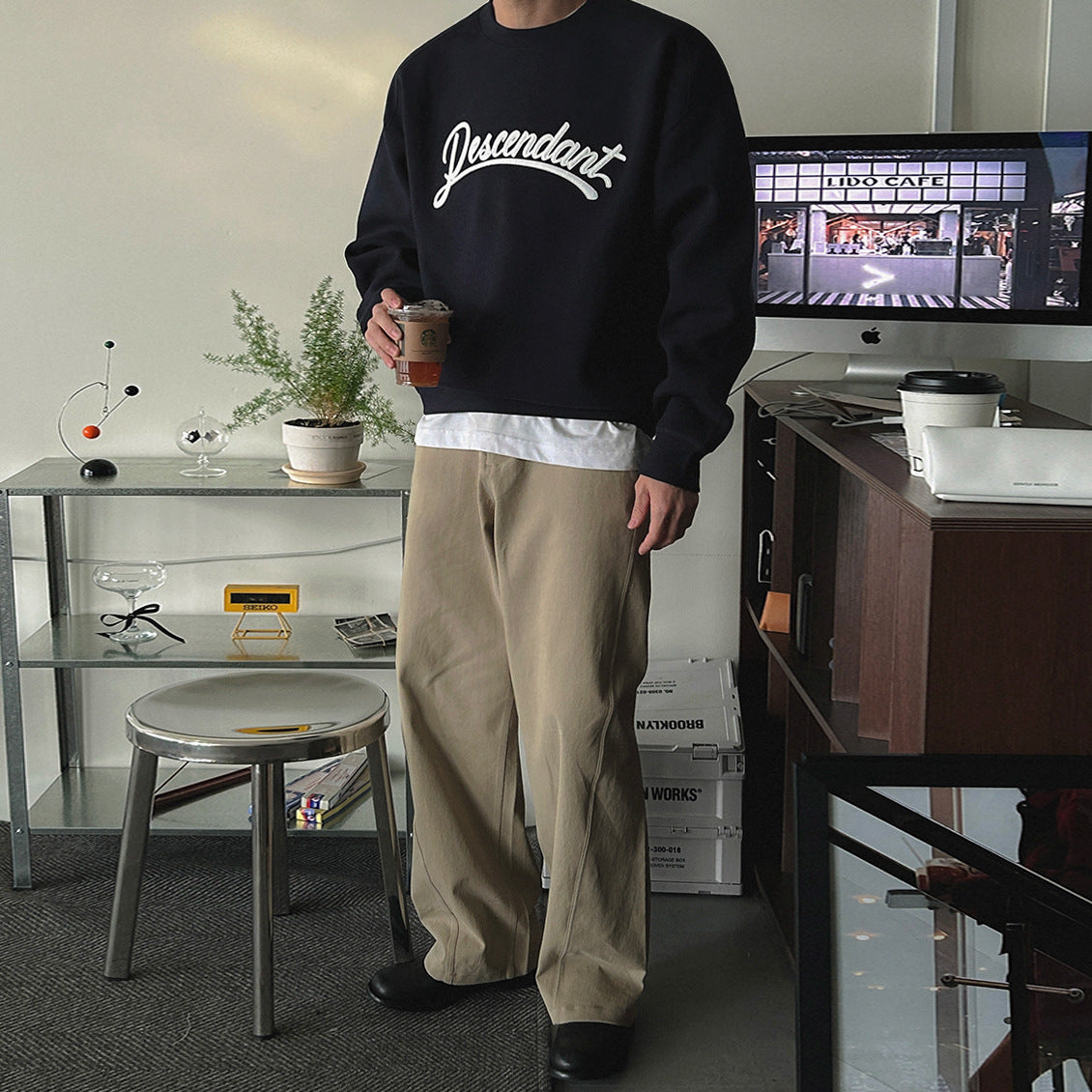 No. 80571 Letter Patch Casual Sports Sweatshirt