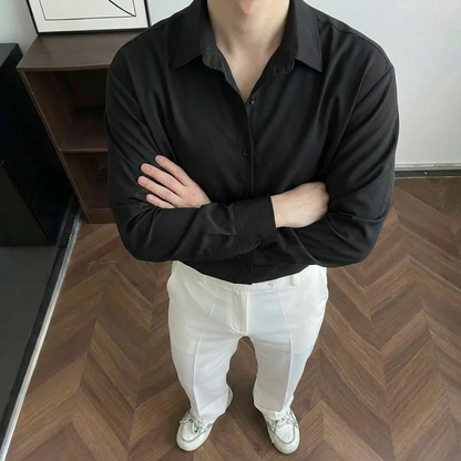 No. 01  Ice Silk Lightweight Breathable Drapey Shirt