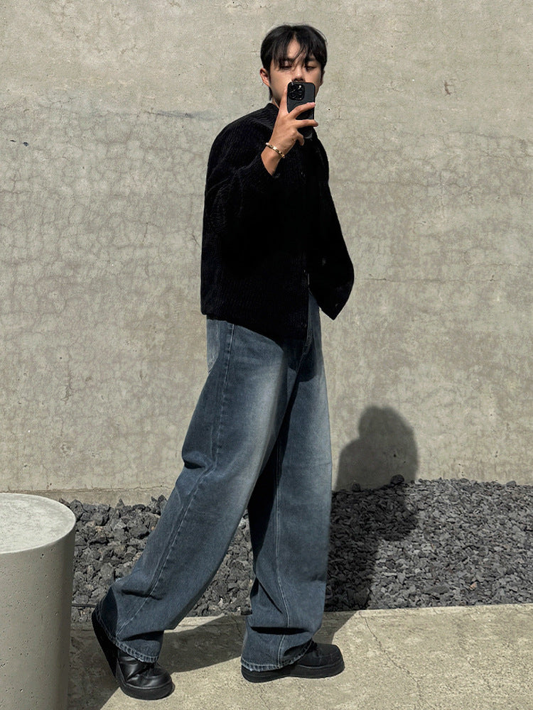 No.80424 Commuting Style Cleanfit Retro Straight-Leg Jeans