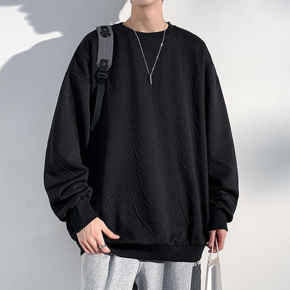 NO.XT01 Twill Embossed Jacquard Sweatshirt