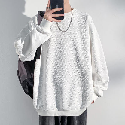 NO.XT01 Twill Embossed Jacquard Sweatshirt