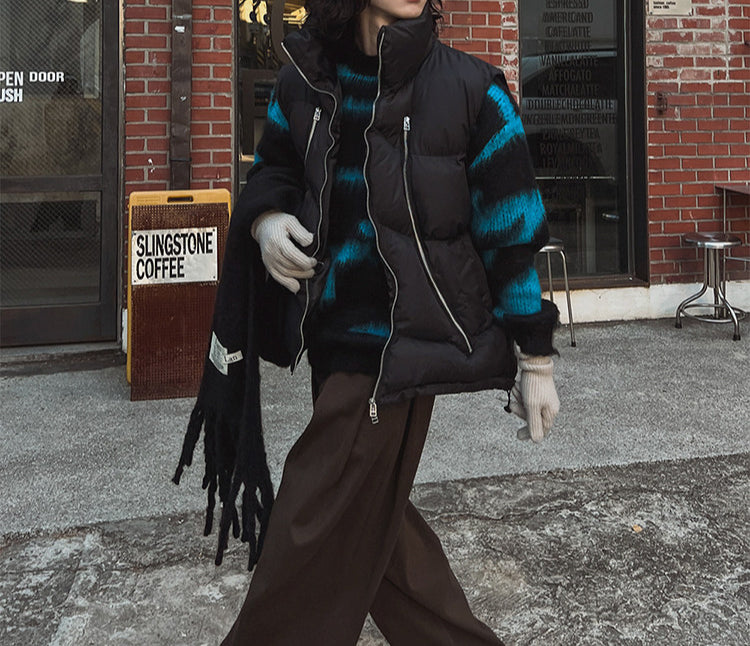 No.220298 Retro Style Draped Straight-Leg Suit Wide-Leg Pants