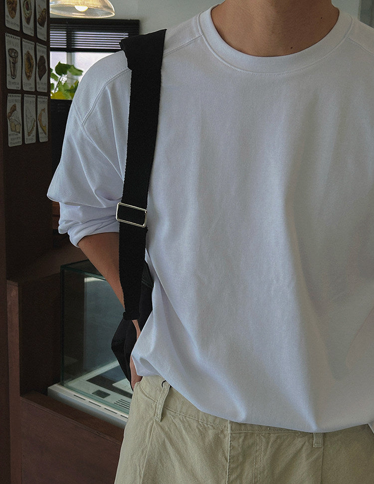 No.T250025 Simple Base Shirt Commuting Versatile Top