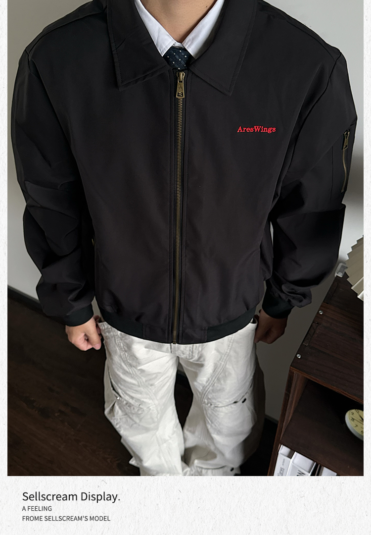 No.S298 Red Embroidered High Street Lapel Jacket