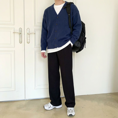 No. C58  Drapey Business-Casual Relaxed-Fit Straight-Leg Pants