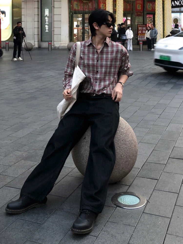 No.220303 American-style Cleanfit Retro Straight-leg Jeans