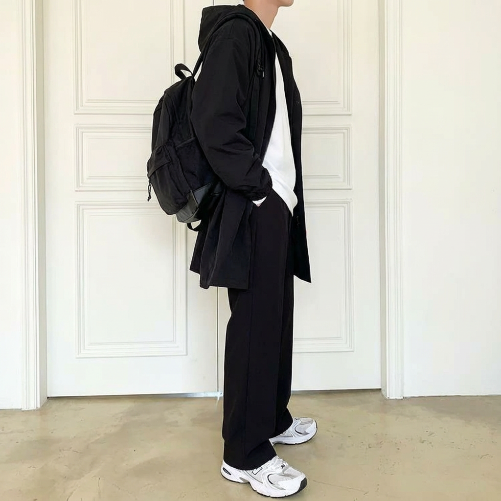 No. C58  Drapey Business-Casual Relaxed-Fit Straight-Leg Pants