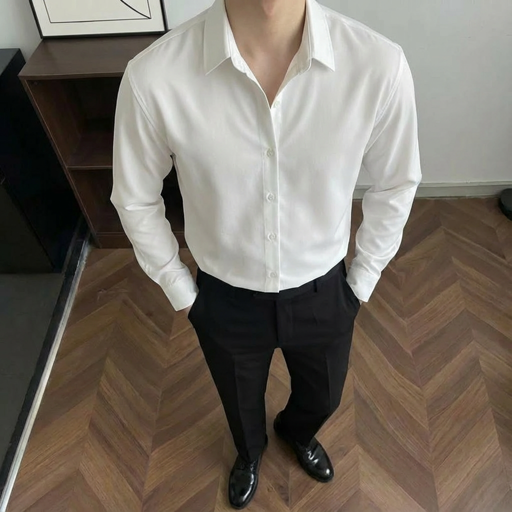 No. 01  Ice Silk Lightweight Breathable Drapey Shirt