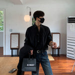 No. C8613 Korean Style Old Money Style Casual Solid Color Shirt