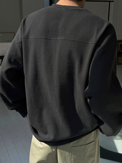 No.250191 Casual Versatile Pullover Crew Neck Sweatshirt