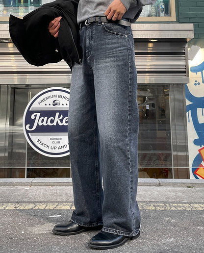 No.80517 Cleanfit Vintage Washed Straight-Leg Jeans