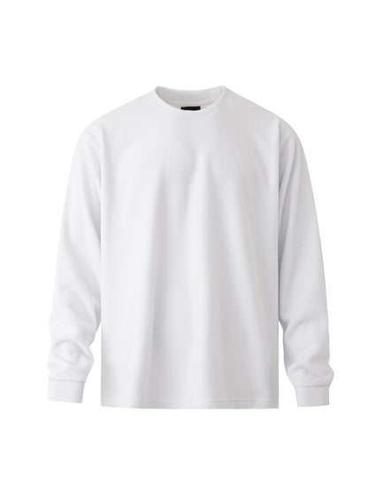 No.250179 Simple Style Solid Color Round Neck Pullover Knitted Base Shirt