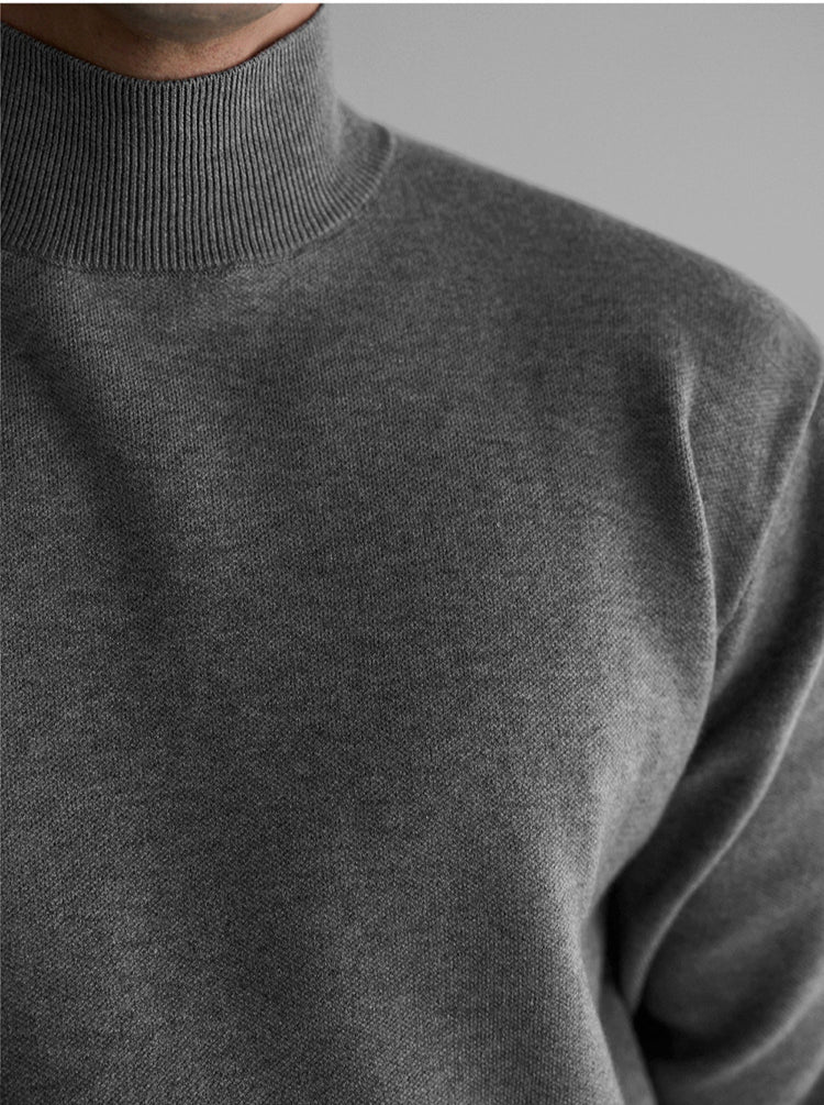 No.80535 Simple Style Half Turtleneck Pullover Sweater Base Shirt