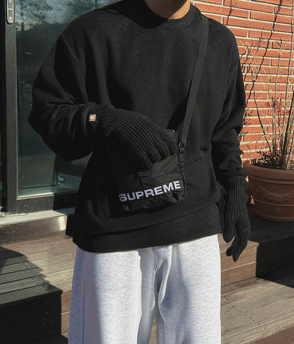 No.250179 Simple Style Solid Color Round Neck Pullover Knitted Base Shirt