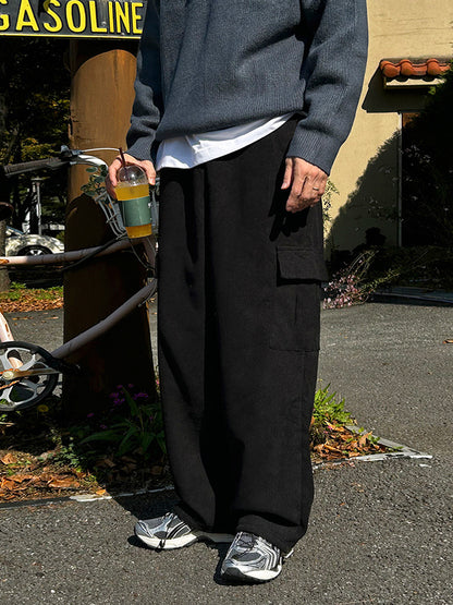 No.80540 Retro Style Straight-Leg Casual Cargo Pants