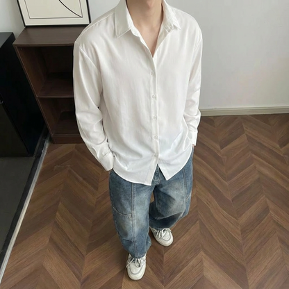 No. 01  Ice Silk Lightweight Breathable Drapey Shirt