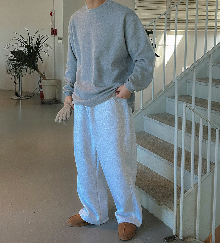 No.250179 Simple Style Solid Color Round Neck Pullover Knitted Base Shirt