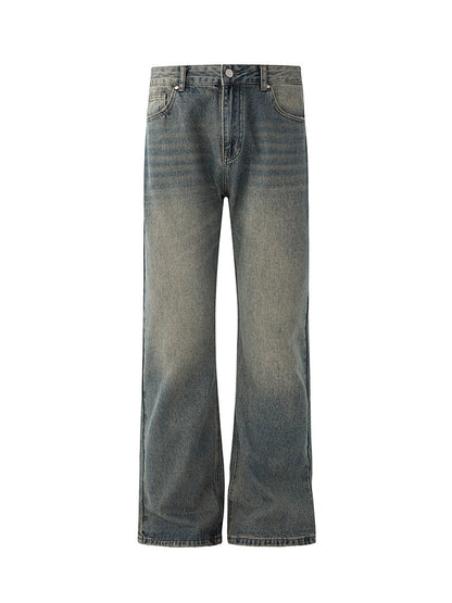 No.250188 High Street Vintage Distressed Straight-Leg Jeans