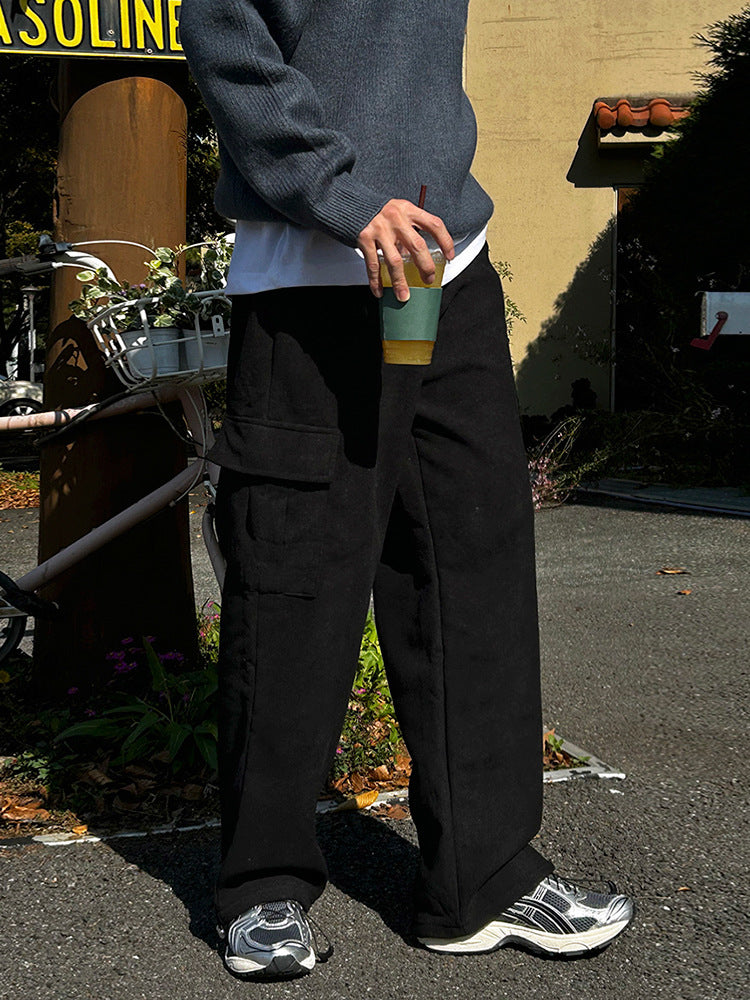 No.80540 Retro Style Straight-Leg Casual Cargo Pants