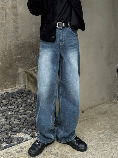 No.80424 Commuting Style Cleanfit Retro Straight-Leg Jeans