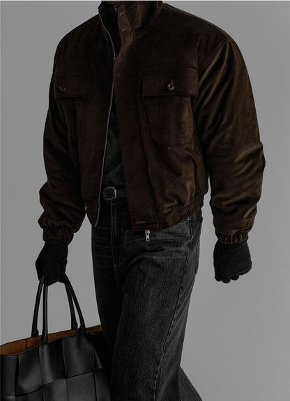 No.80508 Retro Style Stand Collar Warm Thickened Cotton Jacket