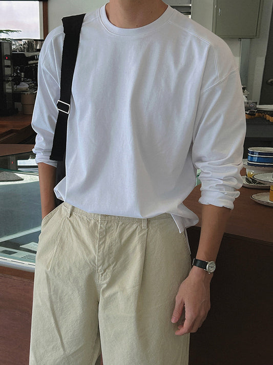 No.T250025 Simple Base Shirt Commuting Versatile Top