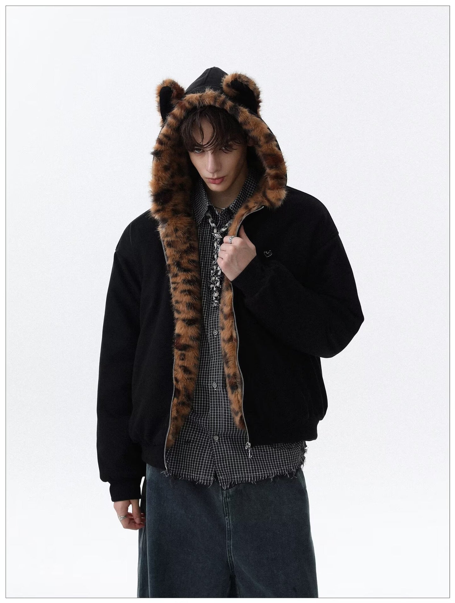 No. S413 Leopard Print Japanese-Korean Jacket