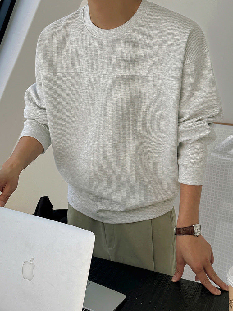 No.250191 Casual Versatile Pullover Crew Neck Sweatshirt