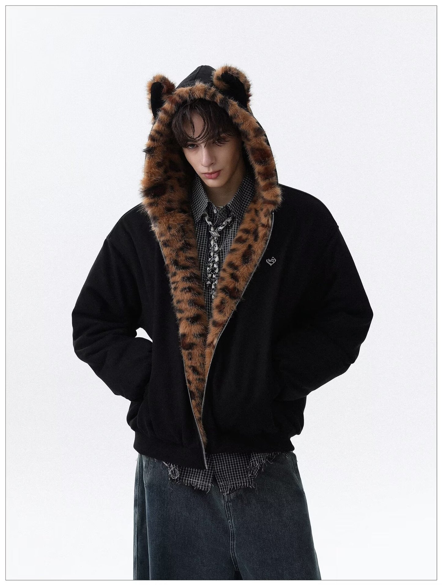No. S413 Leopard Print Japanese-Korean Jacket