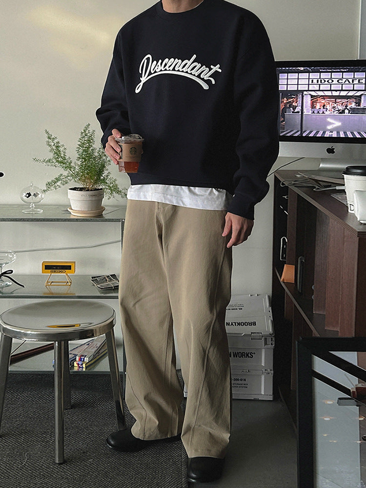 No. 80571 Letter Patch Casual Sports Sweatshirt