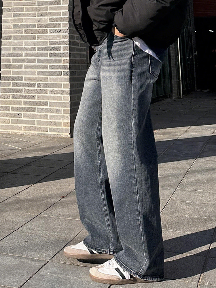 No.80517 Cleanfit Vintage Washed Straight-Leg Jeans