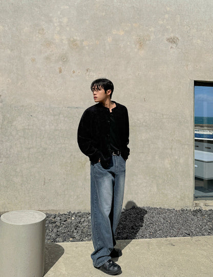 No.80424 Commuting Style Cleanfit Retro Straight-Leg Jeans