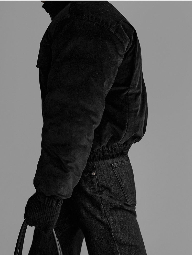 No.80508 Retro Style Stand Collar Warm Thickened Cotton Jacket