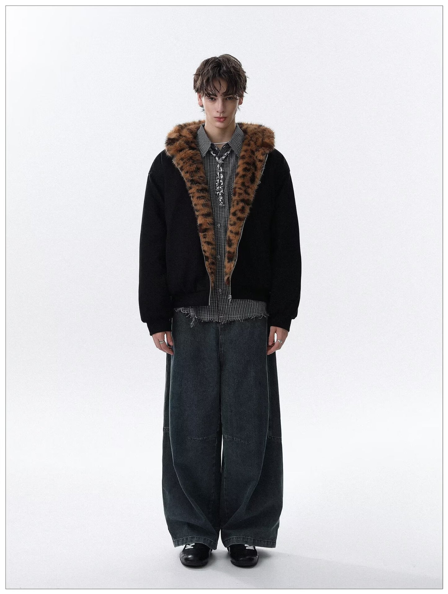 No. S413 Leopard Print Japanese-Korean Jacket