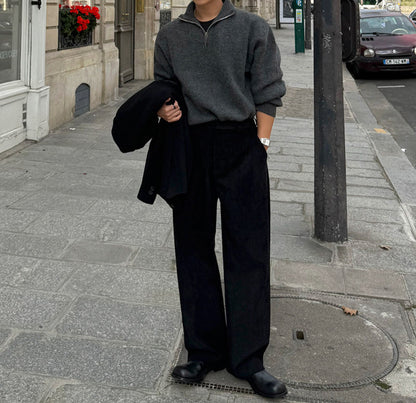 No.9727 Old Money Style Casual Straight-Leg Suit Pants