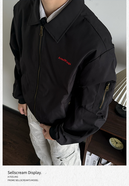 No.S298 Red Embroidered High Street Lapel Jacket