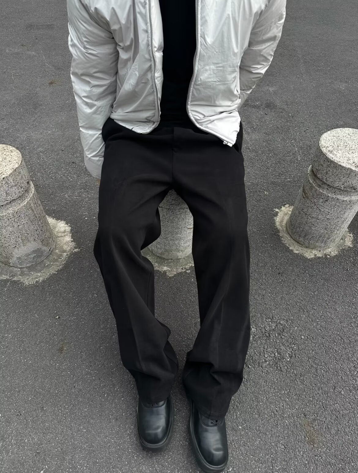 No. Q645  Cleanfit Style Curved-Leg Workwear Straight-Leg Pants