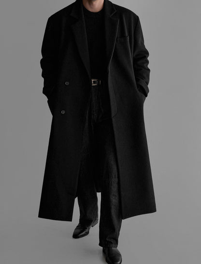 No.80502 Korean Style Lightly Mature H-Shaped Suit Collar Woolen Coat Outerwear