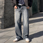 No.80517 Cleanfit Vintage Washed Straight-Leg Jeans