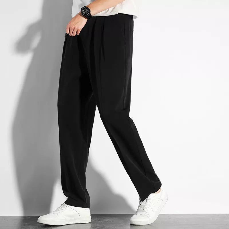 No. C58  Drapey Business-Casual Relaxed-Fit Straight-Leg Pants