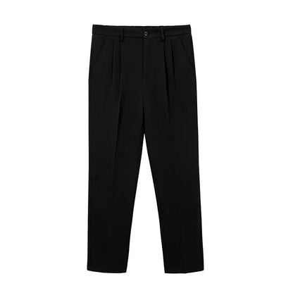 No. C58  Drapey Business-Casual Relaxed-Fit Straight-Leg Pants