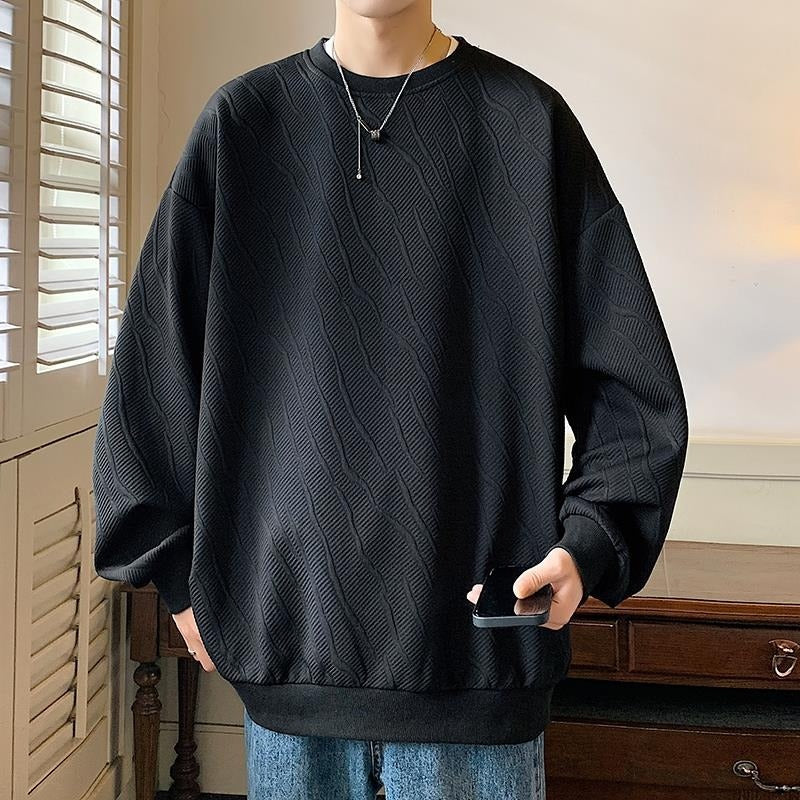 NO.XT01 Twill Embossed Jacquard Sweatshirt