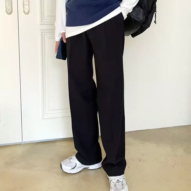 No. C58  Drapey Business-Casual Relaxed-Fit Straight-Leg Pants