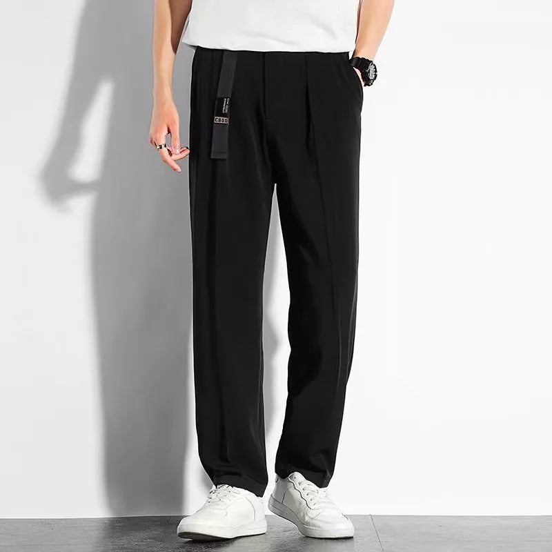 No. C58  Drapey Business-Casual Relaxed-Fit Straight-Leg Pants